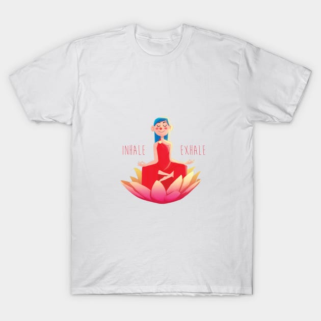 Inhale Exhale T-Shirt by RshinT